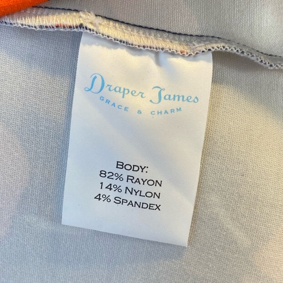 Draper James Poppy Ponte Shift Dress Navy Red Floral Size XS - Picture 8 of 13